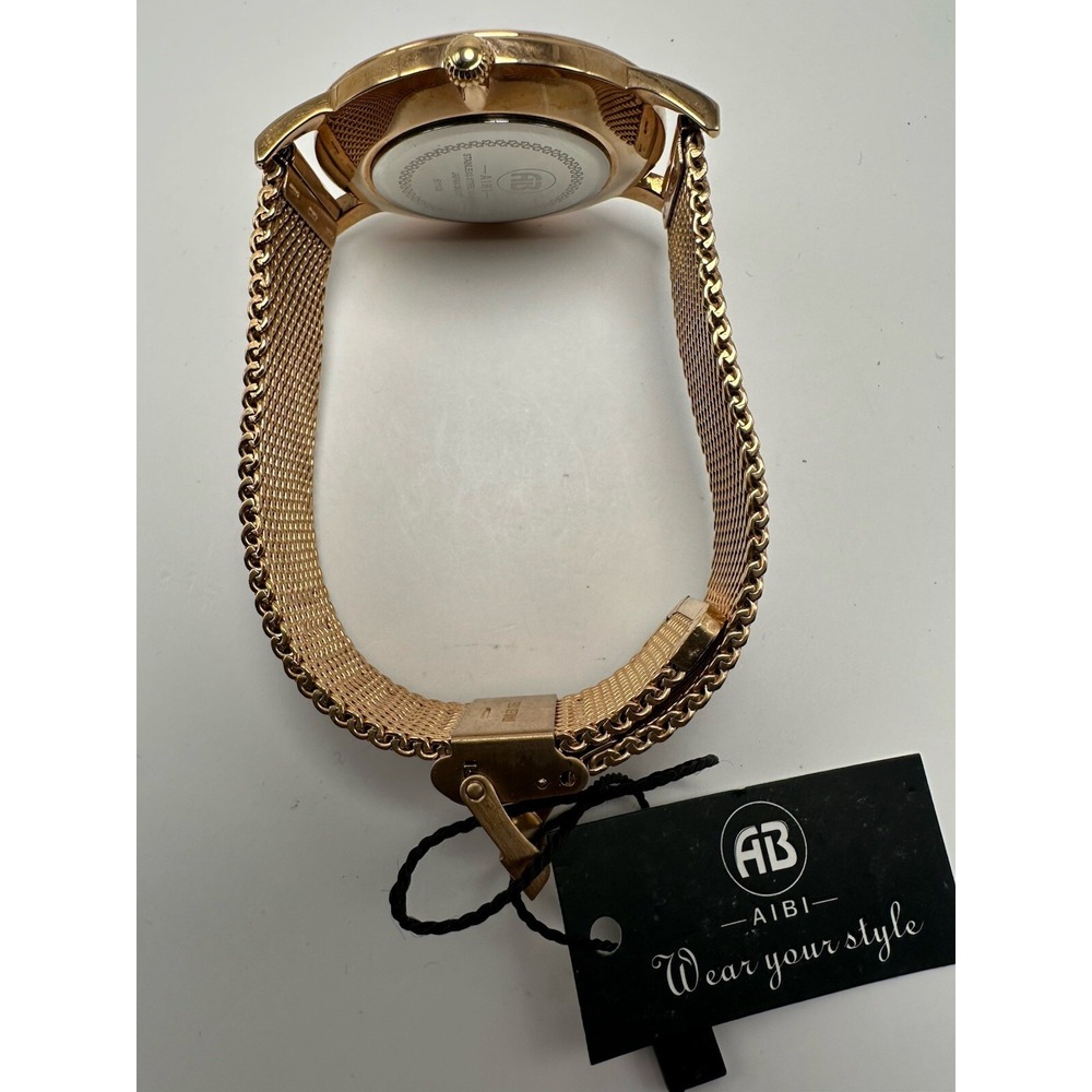 Aibi Ladies Watch New Battery 51103 40MM 9" Rose Gold Mesh Band B54 - Picture 12 of 12